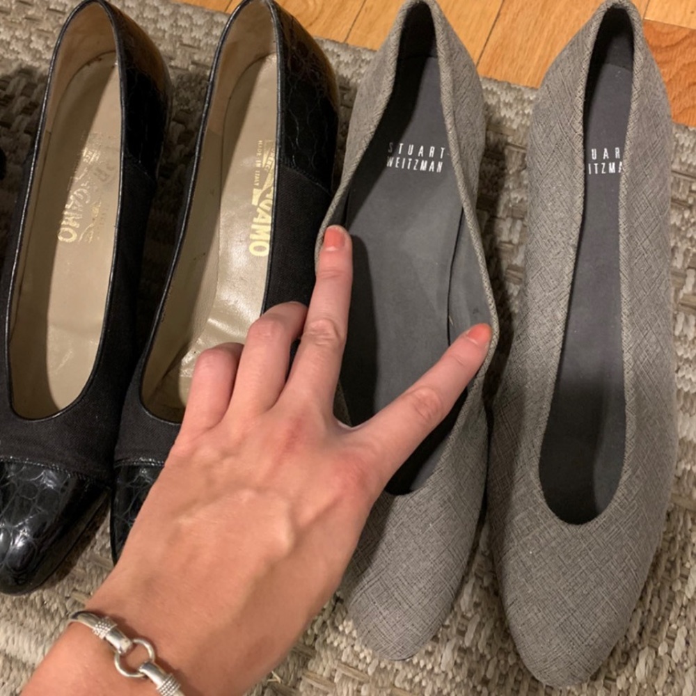 Stuart Weitzman Gray 2" heel size 9 new